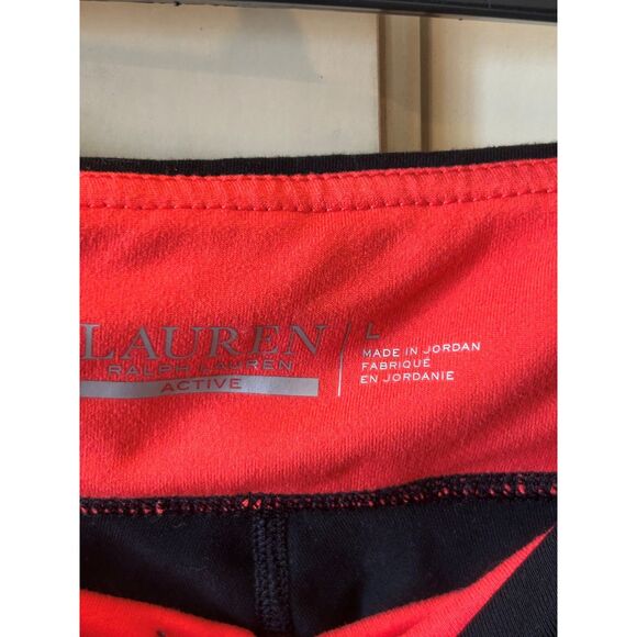 Ralph Lauren Black Leggings w/ Red Trim - Size Large - Picture 4 of 5